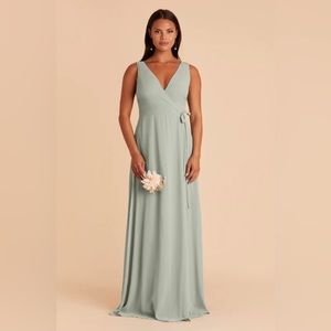 Birdy Grey Minae Sage Chiffon Bridesmaid Dress